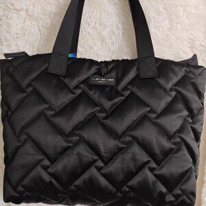 Kurt Geiger Black Quilted Large Recycled Nylon Multi Handle Tote Bag NWT